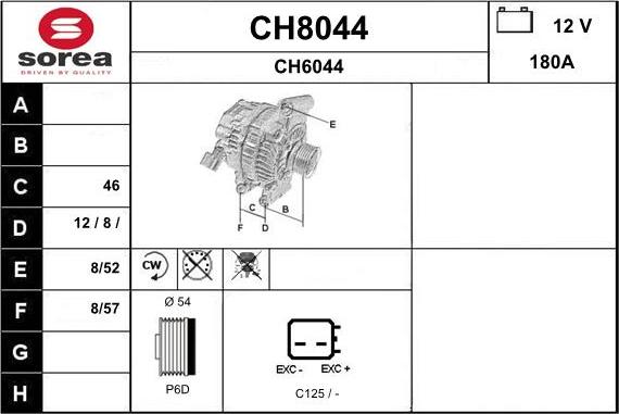 SNRA CH8044 - Ģenerators autodraugiem.lv