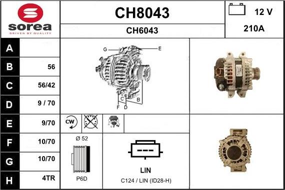 SNRA CH8043 - Ģenerators autodraugiem.lv