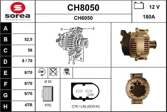 SNRA CH8050 - Ģenerators autodraugiem.lv