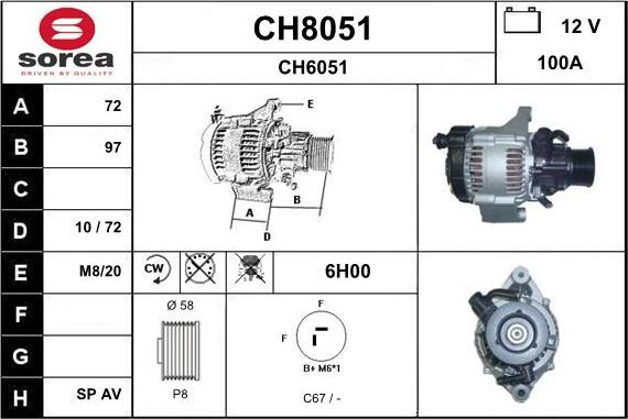 SNRA CH8051 - Ģenerators autodraugiem.lv