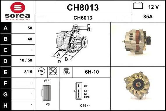 SNRA CH8013 - Ģenerators autodraugiem.lv