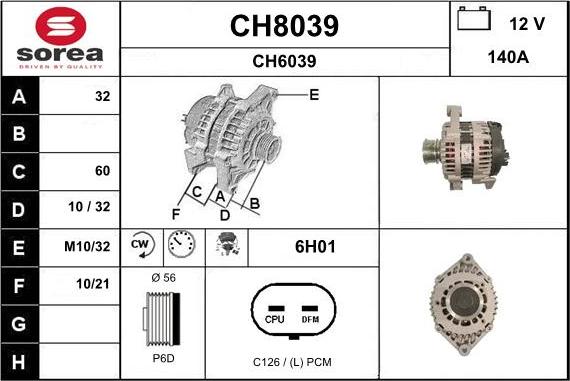 SNRA CH8039 - Ģenerators autodraugiem.lv