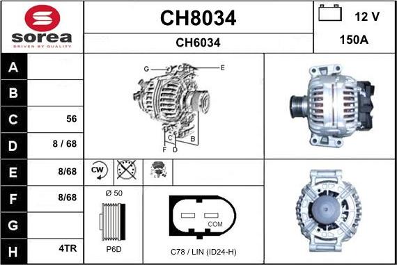 SNRA CH8034 - Ģenerators autodraugiem.lv