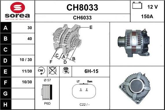 SNRA CH8033 - Ģenerators autodraugiem.lv