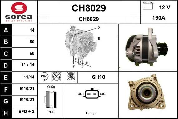 SNRA CH8029 - Ģenerators autodraugiem.lv