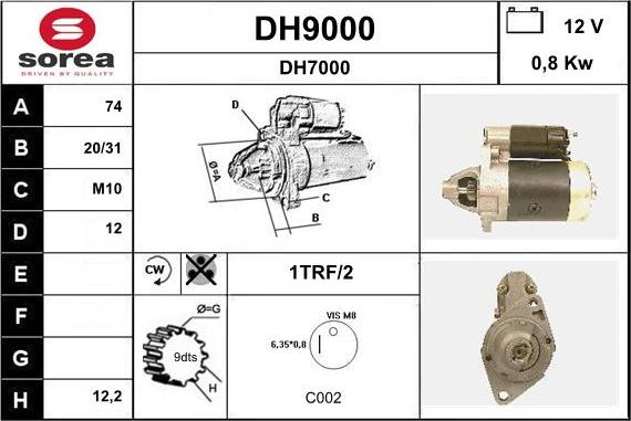 SNRA DH9000 - Starteris autodraugiem.lv