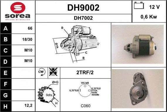 SNRA DH9002 - Starteris autodraugiem.lv