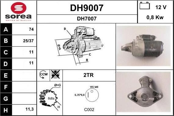 SNRA DH9007 - Starteris autodraugiem.lv