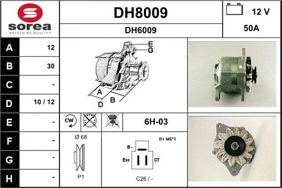 SNRA DH8009 - Ģenerators autodraugiem.lv