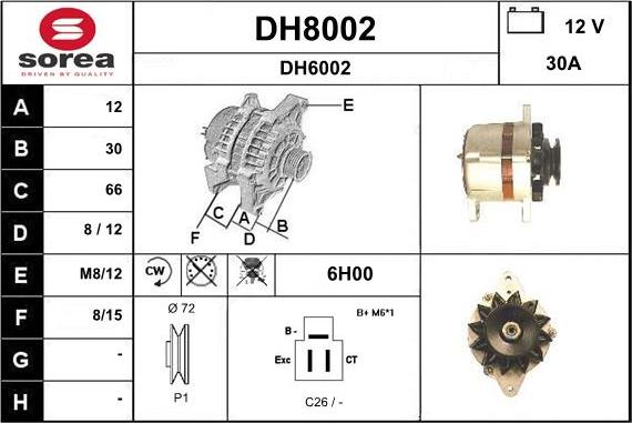 SNRA DH8002 - Ģenerators autodraugiem.lv