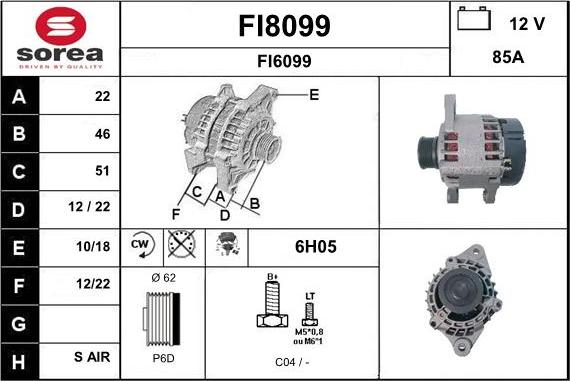SNRA FI8099 - Ģenerators autodraugiem.lv