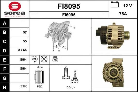 SNRA FI8095 - Ģenerators autodraugiem.lv