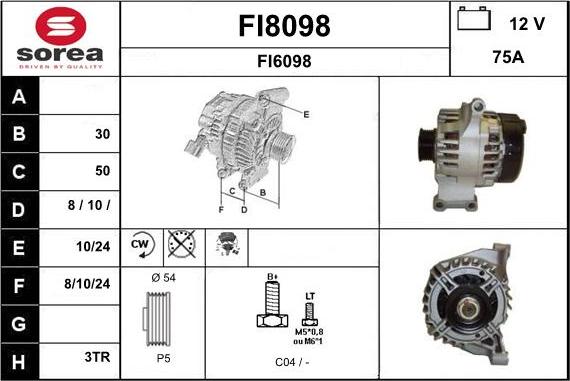 SNRA FI8098 - Ģenerators autodraugiem.lv