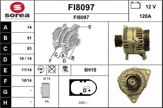 SNRA FI8097 - Ģenerators autodraugiem.lv