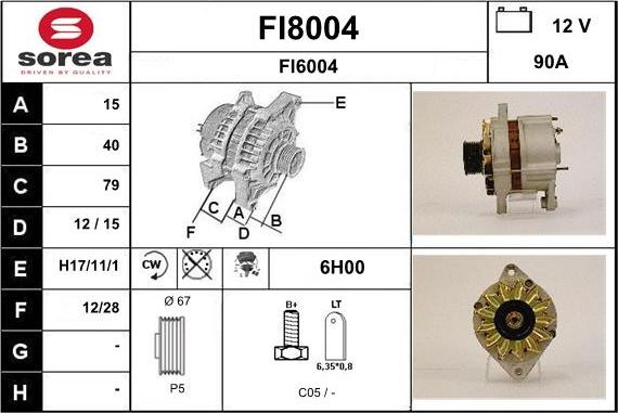 SNRA FI8004 - Ģenerators autodraugiem.lv