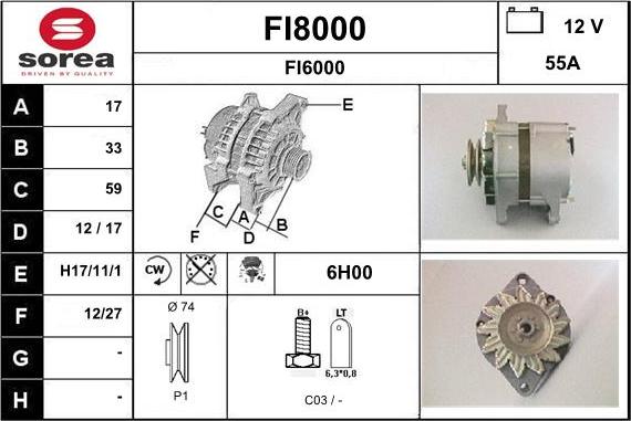 SNRA FI8000 - Ģenerators autodraugiem.lv