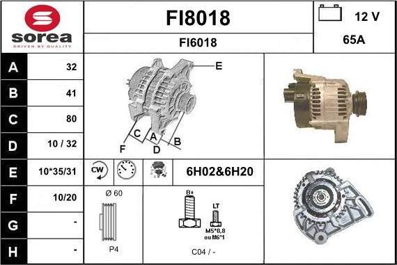 SNRA FI8018 - Ģenerators autodraugiem.lv