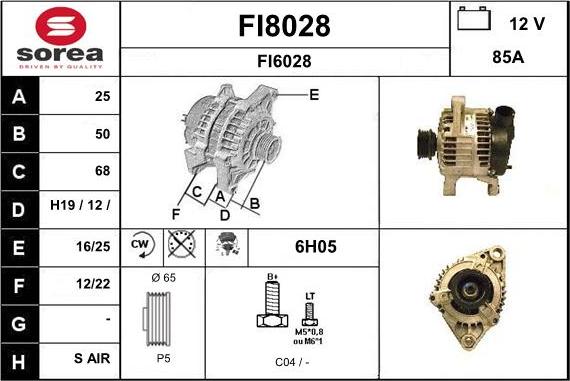 SNRA FI8028 - Ģenerators autodraugiem.lv