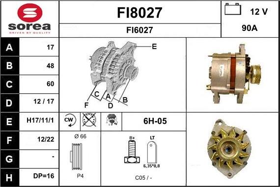 SNRA FI8027 - Ģenerators autodraugiem.lv