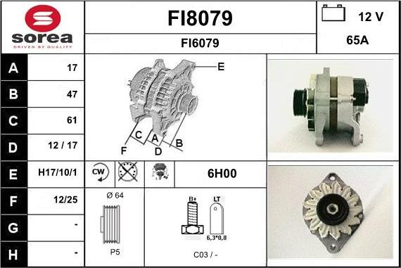 SNRA FI8079 - Ģenerators autodraugiem.lv