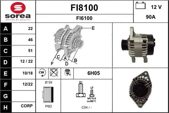 SNRA FI8100 - Ģenerators autodraugiem.lv