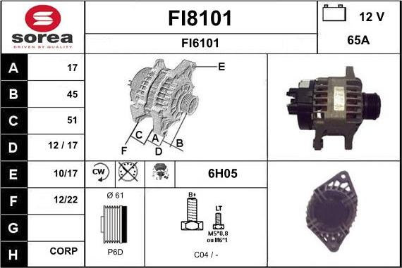 SNRA FI8101 - Ģenerators autodraugiem.lv