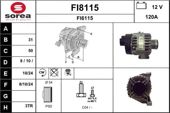 SNRA FI8115 - Ģenerators autodraugiem.lv