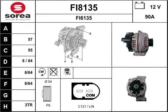 SNRA FI8135 - Ģenerators autodraugiem.lv