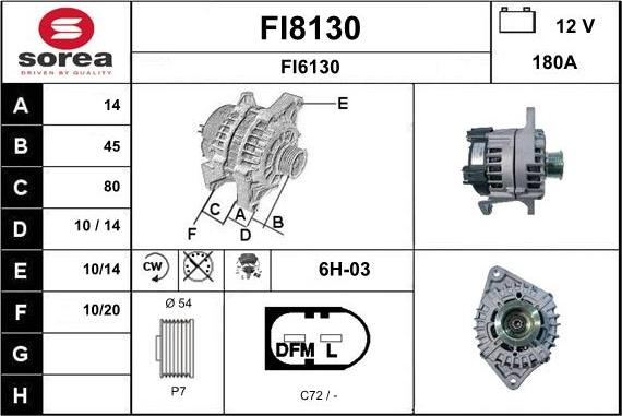 SNRA FI8130 - Ģenerators autodraugiem.lv