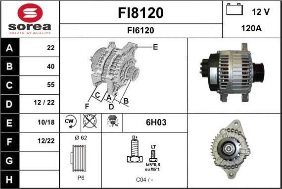 SNRA FI8120 - Ģenerators autodraugiem.lv