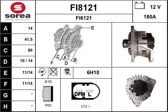SNRA FI8121 - Ģenerators autodraugiem.lv