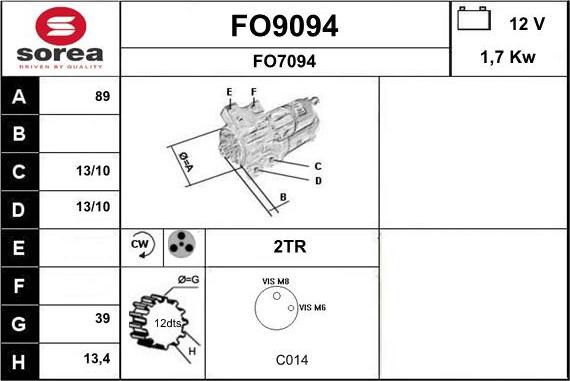 SNRA FO9094 - Starteris autodraugiem.lv