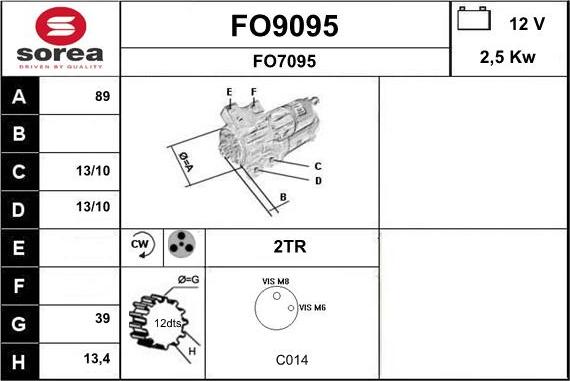 SNRA FO9095 - Starteris autodraugiem.lv