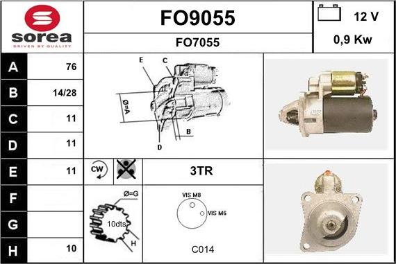 SNRA FO9055 - Starteris autodraugiem.lv