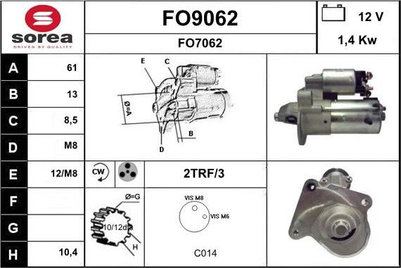 SNRA FO9062 - Starteris autodraugiem.lv