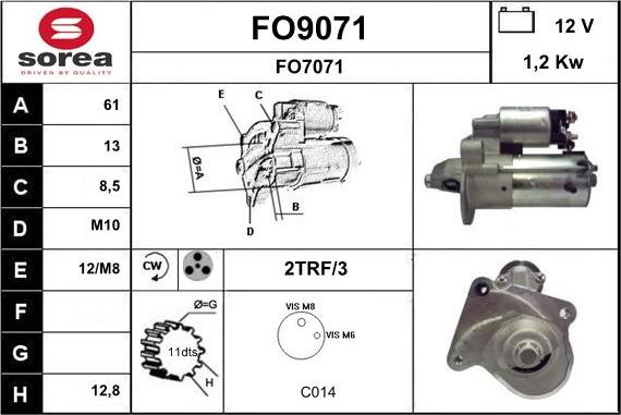 SNRA FO9071 - Starteris autodraugiem.lv