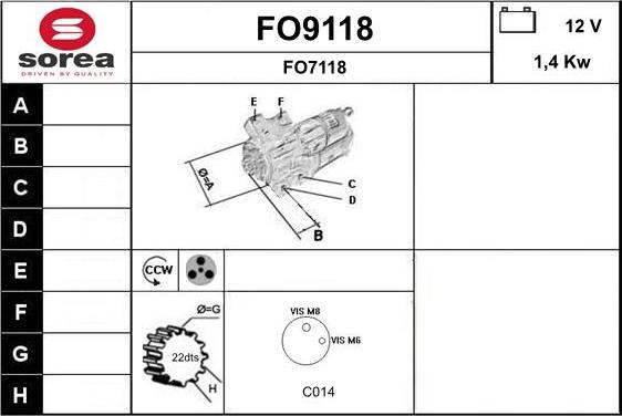 SNRA FO9118 - Starteris autodraugiem.lv