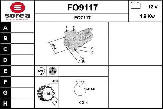 SNRA FO9117 - Starteris autodraugiem.lv