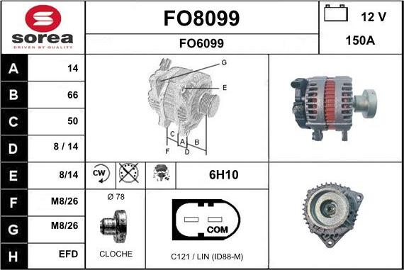 SNRA FO8099 - Ģenerators autodraugiem.lv