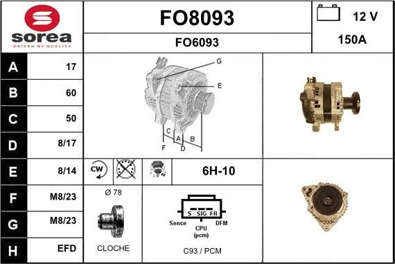 SNRA FO8093 - Ģenerators autodraugiem.lv