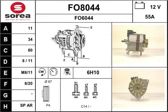 SNRA FO8044 - Ģenerators autodraugiem.lv