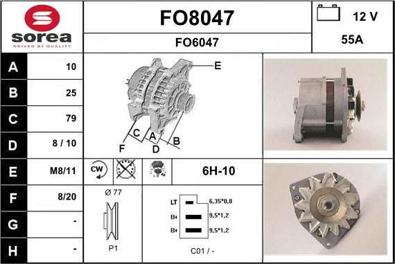 SNRA FO8047 - Ģenerators autodraugiem.lv