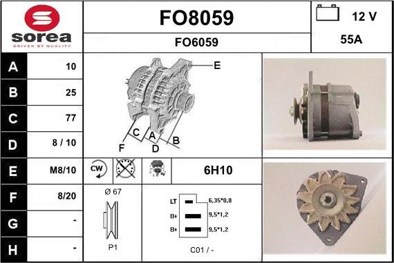 SNRA FO8059 - Ģenerators autodraugiem.lv