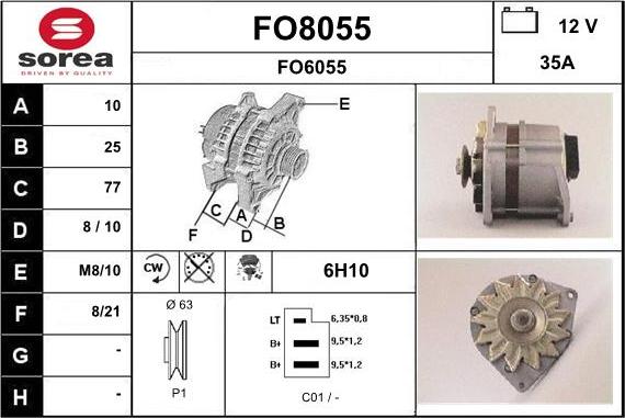SNRA FO8055 - Ģenerators autodraugiem.lv