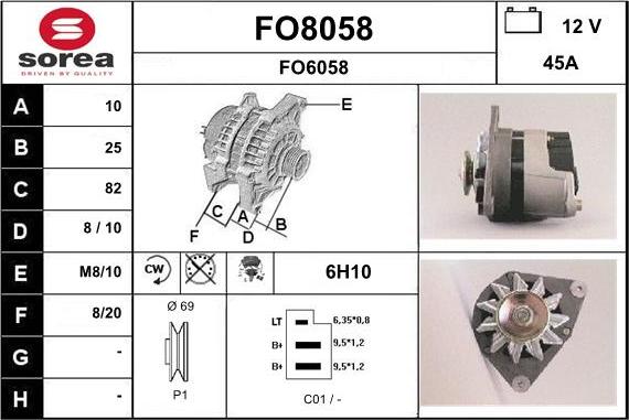 SNRA FO8058 - Ģenerators autodraugiem.lv