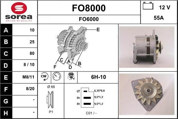 SNRA FO8000 - Ģenerators autodraugiem.lv