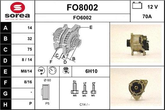 SNRA FO8002 - Ģenerators autodraugiem.lv