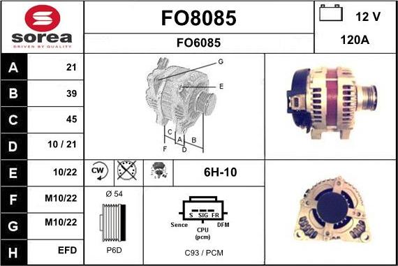 SNRA FO8085 - Ģenerators autodraugiem.lv
