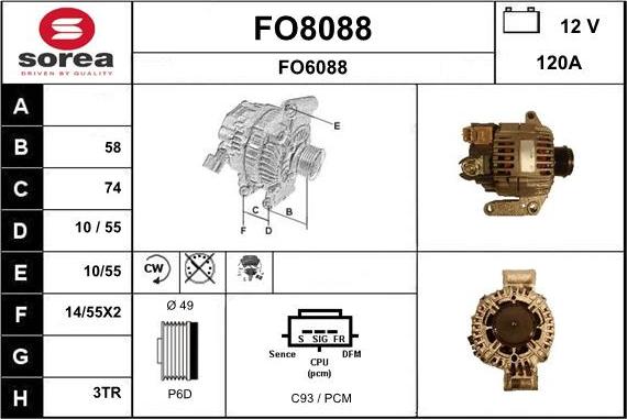 SNRA FO8088 - Ģenerators autodraugiem.lv