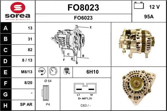 SNRA FO8023 - Ģenerators autodraugiem.lv